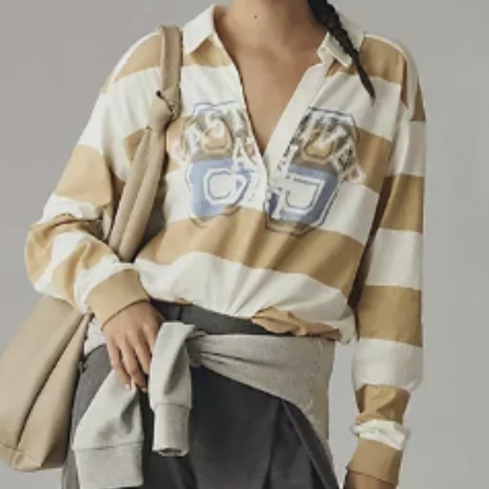 Pilcro Long-Sleeve Rugby Shirt by Anthropologie